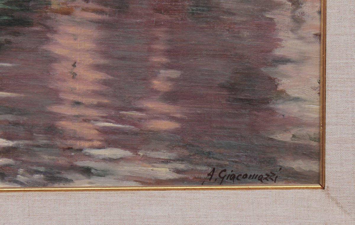 Alberto Giacomazzi - Chioggia - Saint-Jacques Giacomo -Huile - Signé Daté-photo-4