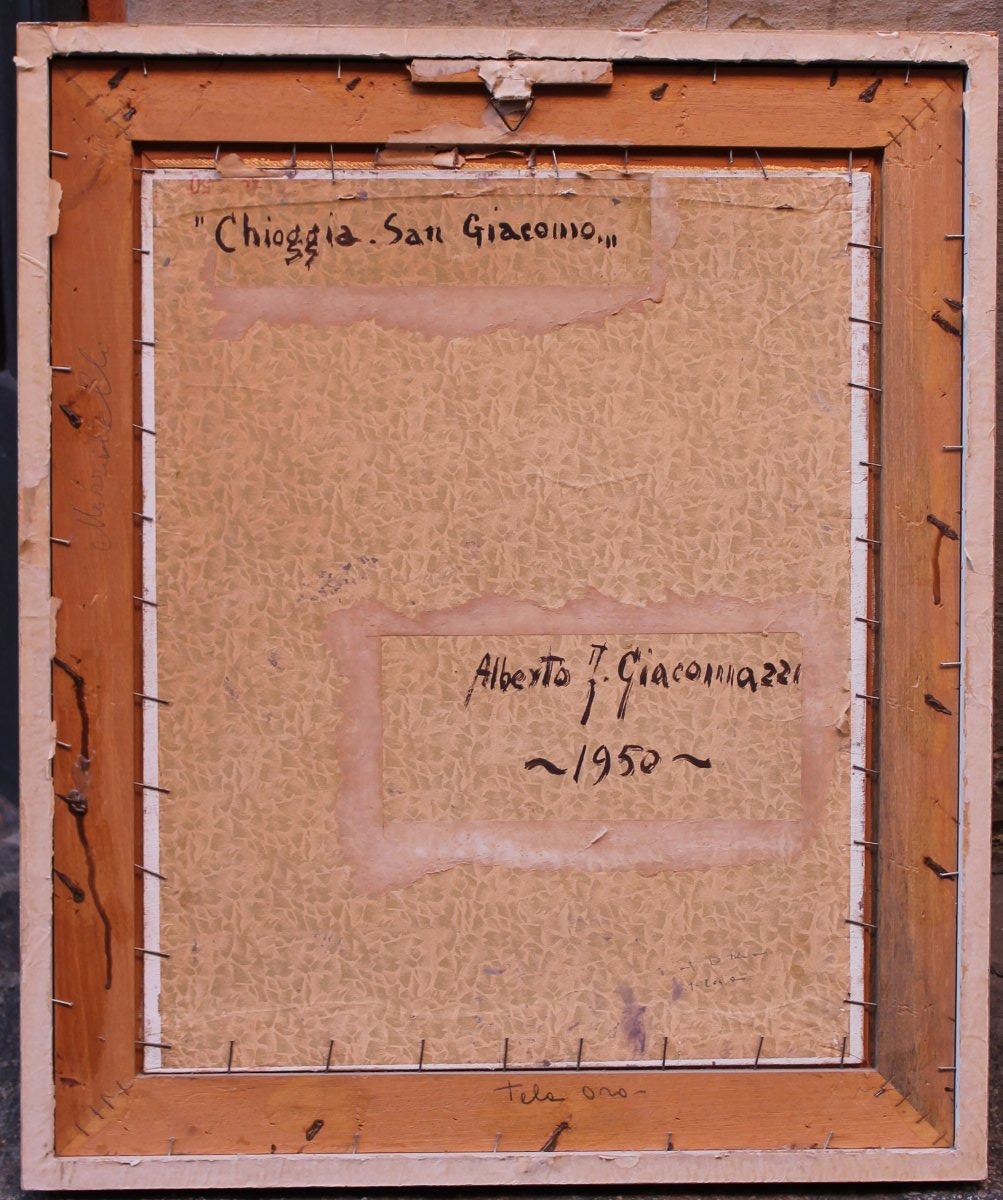 Alberto Giacomazzi - Chioggia - Saint-Jacques Giacomo -Huile - Signé Daté-photo-1