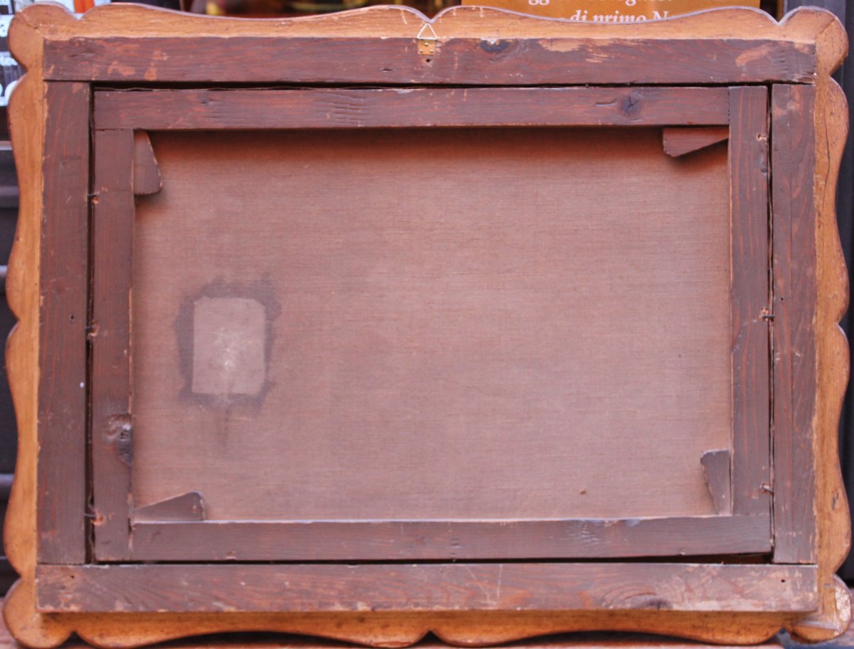 Pair Of Mid-19th-century Italian Landscapes - First Painting - Antique Frames-photo-7