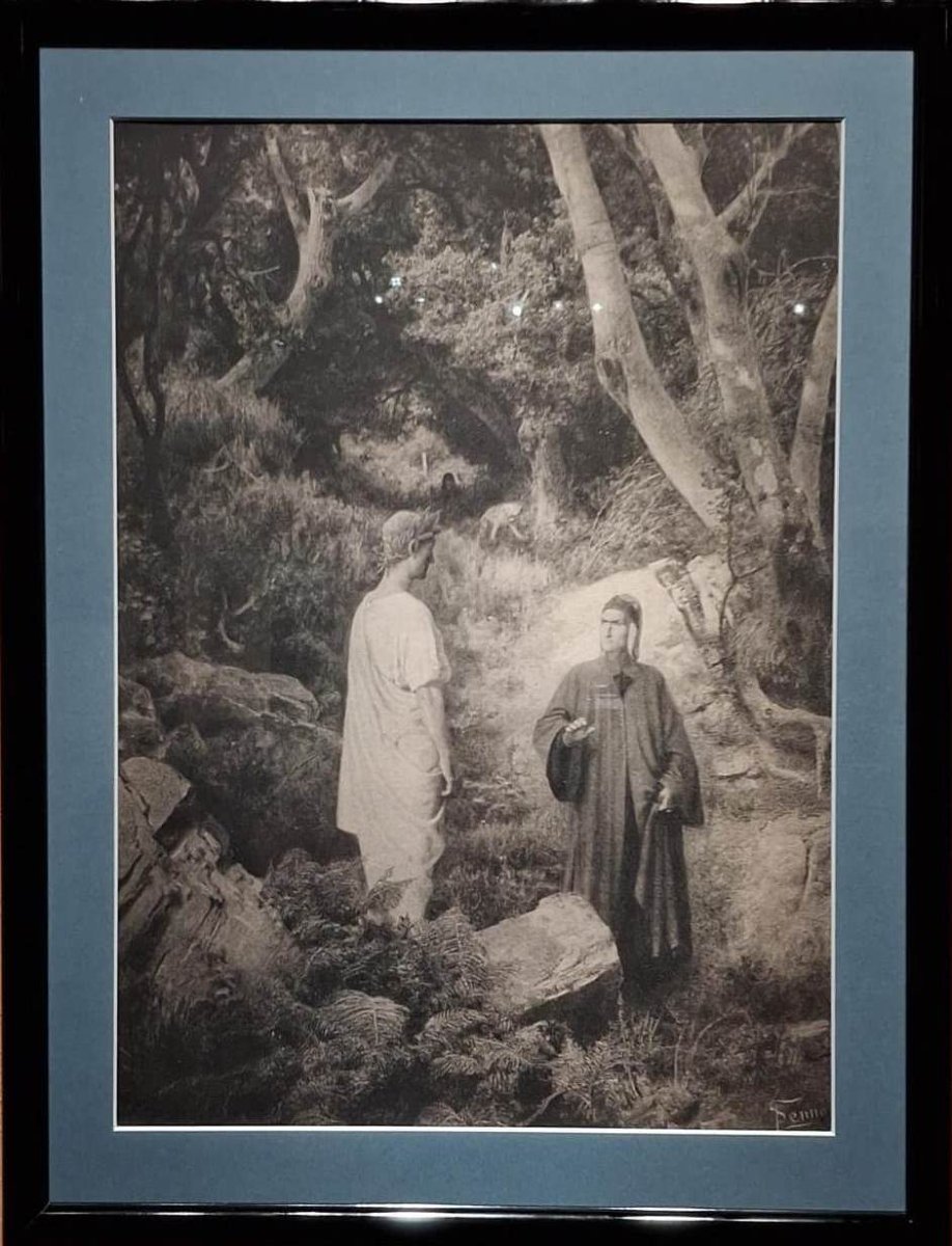 The Divine Comedy - Inferno - Canto I - Dante Alighieri - Alinari 1902 Dante Meets Virgil-photo-2