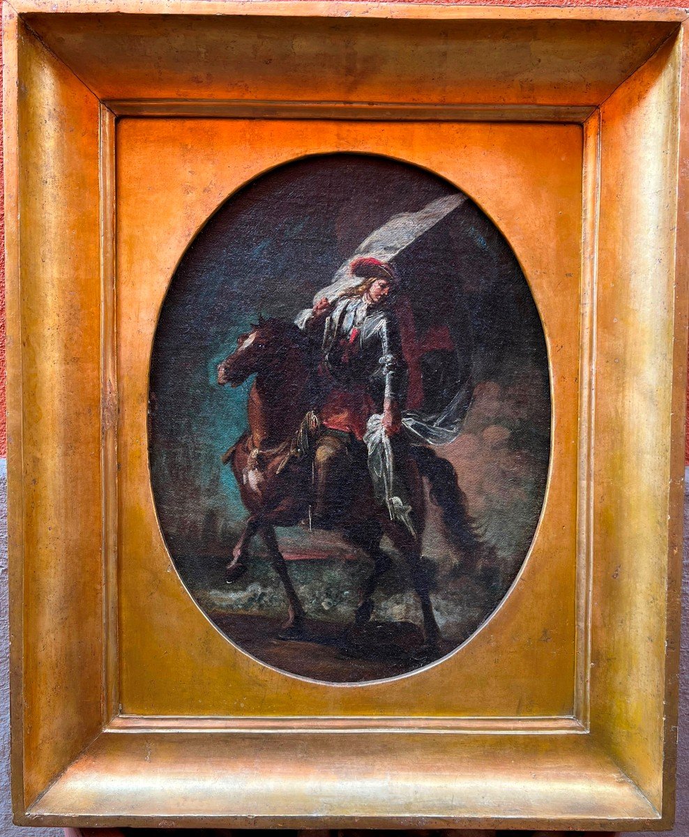 A Pair Of Fighting Knights - Italian School Of The XVIII Century-photo-4
