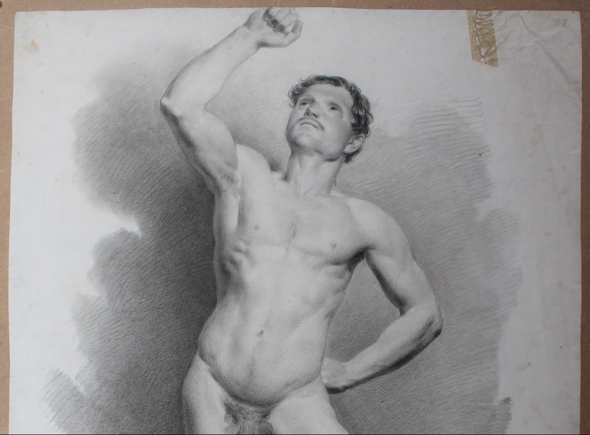 Nu Masculin Académique - Sante Nucci (1821 1896)- Bologna