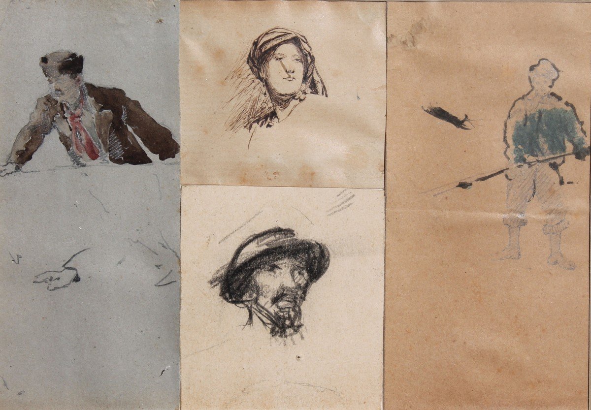 Pietro Fragiacomo (trieste, 1856 - Venice, 1922) Drawings, Sketches