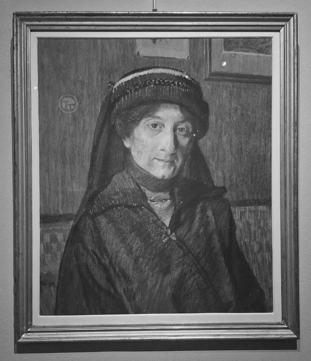 Lucien Ott - Portrait Of A Woman - Drawing - Pastel-photo-3
