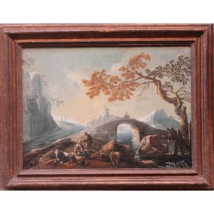 Giulio Bucci (faenza 1711 - 1776) Landscape
