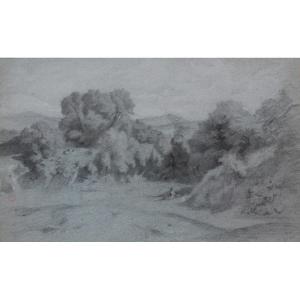 Jean Achille Benouville - Drawing - 19th Century - Landscape