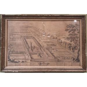 Girolamo Ruvinetti, Very Rare View Of The Certosa In Bologna, Etching, Late 17th Century