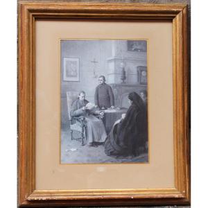 Albert Dawant Illustration Victor Hugo Huile Signé