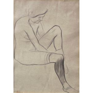 Fernand Piet Femme Nue Feminin Dessin