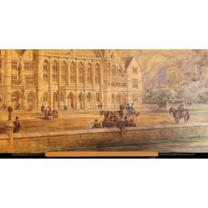 Jean Auguste Bard - Aquarelle - Signé - XIXe siècle - Scène de rue - XIXe siècle