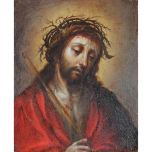 Christ - Ecce Homo - Oil On Copper - 17th Century