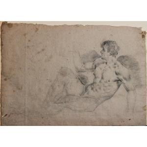 GIUSEPPE VAROTTI - BOLOGNE – DESSIN - NU MASCULIN - ACADÉMIE - XVIIIÈME SIÉCLE