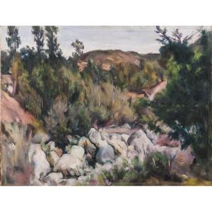 Nino Bertocchi - Apennine Landscape - Oil On Canvas, Circa 1940