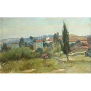 Ferruccio Giacomelli - Paysage des Apennins - Huile - Signé