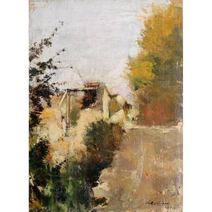 Lea Colliva - Bologne - huile sur panneau - signé et daté 1924