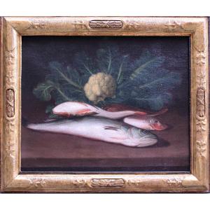 Nature Morte Au Poisson Et Au Chou-fleur