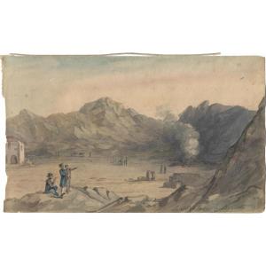 Pozzuoli - Naples -  La Solfatara - William Mineard Bennet