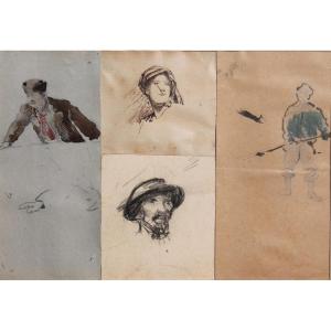 Pietro Fragiacomo (trieste, 1856 - Venice, 1922) Drawings, Sketches