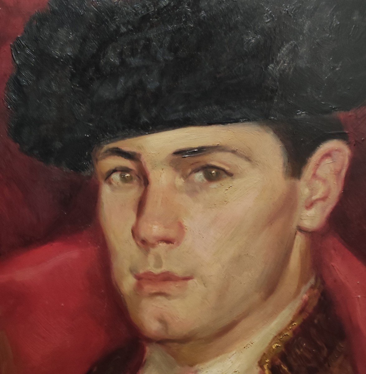 Portrait De Torero, Tableau , Par I. Giannacini,  Italie Debut XXème Siècle -photo-2