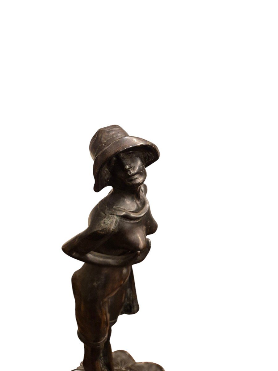 The Bather, Bronze Sculpture, France Beginning XXth Century Signed Moreau-photo-2