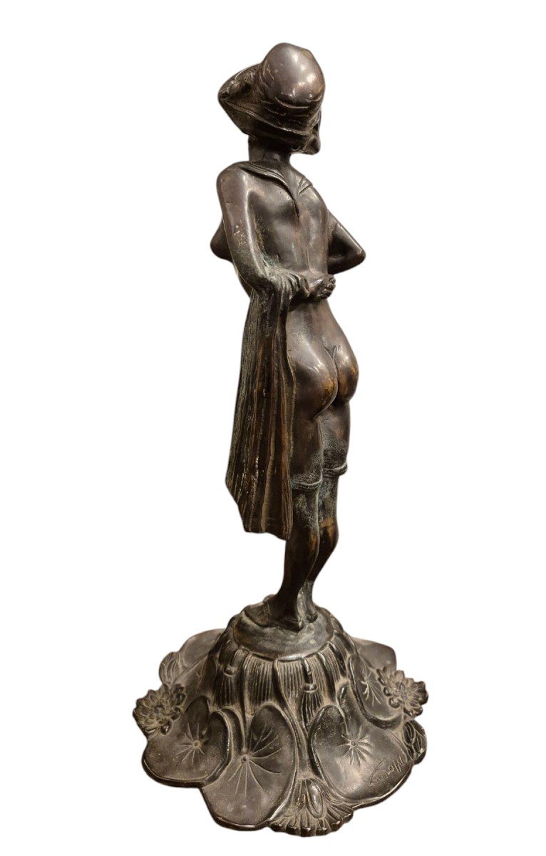The Bather, Bronze Sculpture, France Beginning XXth Century Signed Moreau-photo-4