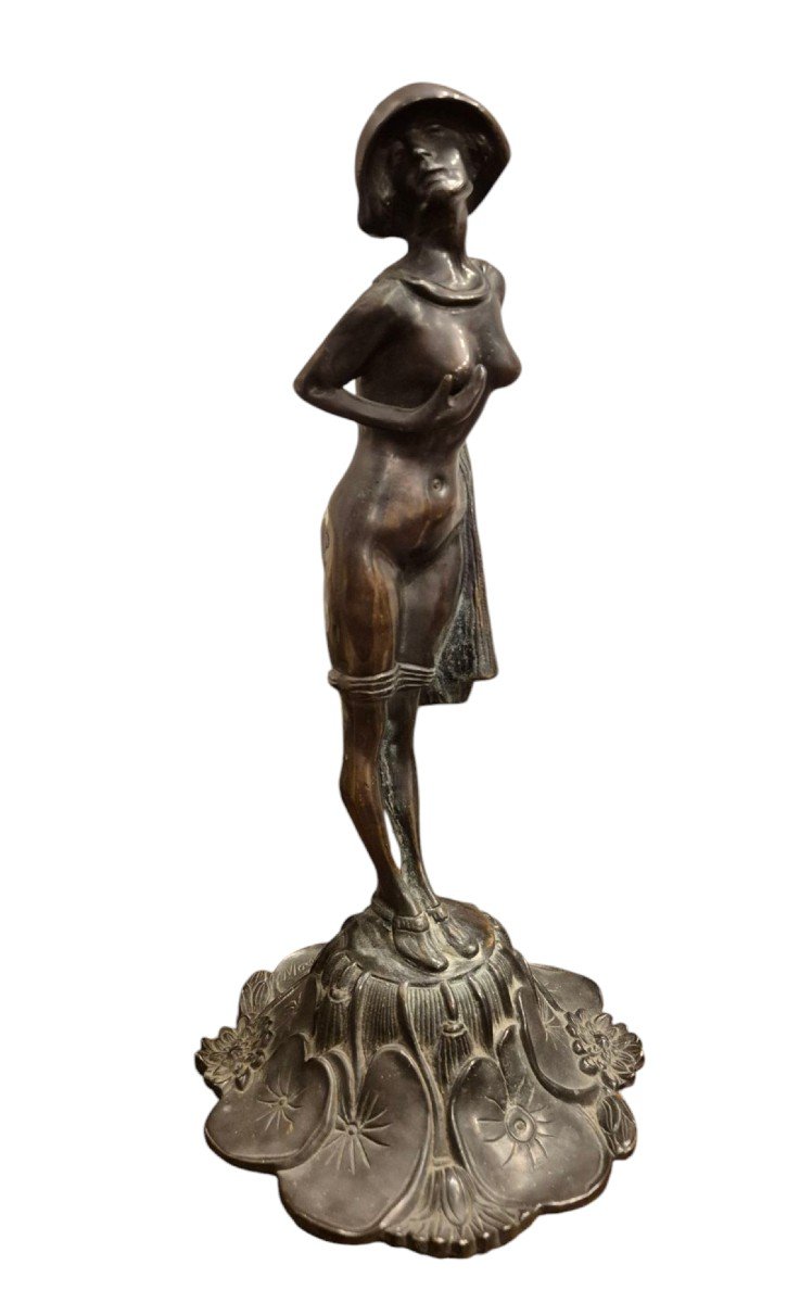 The Bather, Bronze Sculpture, France Beginning XXth Century Signed Moreau