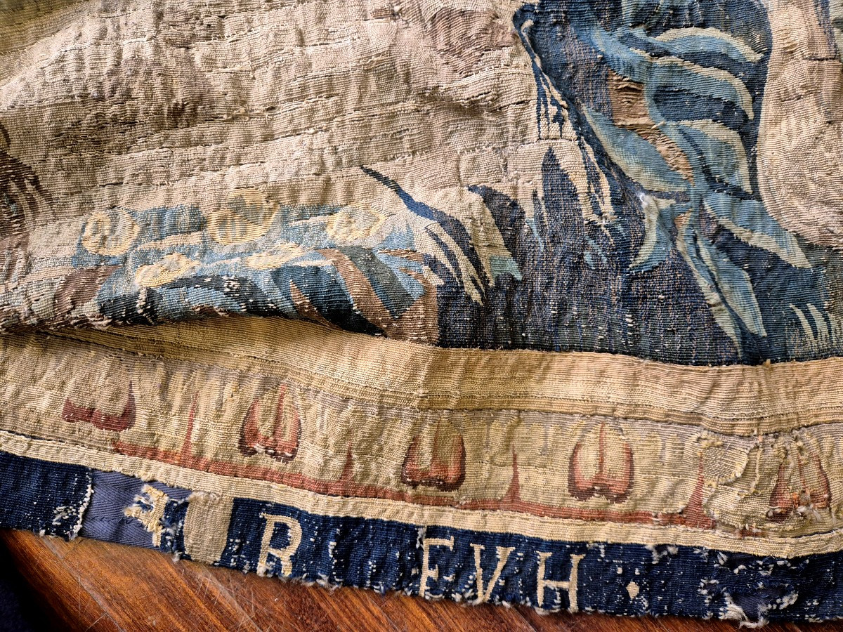 Flemish Heraldic Tapestry XVII Century Spanish Coat Of Arms Burgos-photo-3