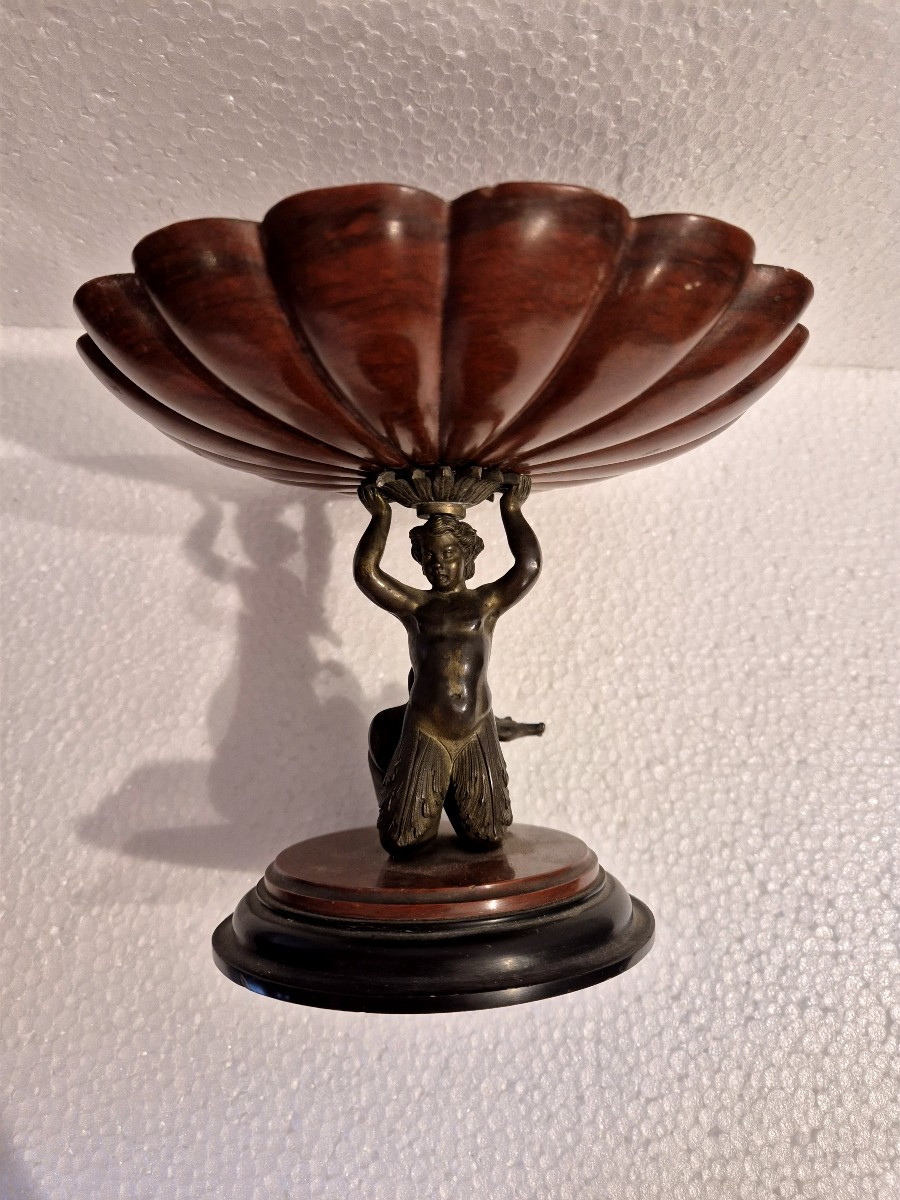 Grand Tour Marble And Bronze Tazza Italy XIX Century