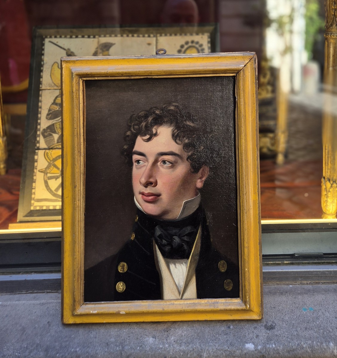 Portrait De Jeune , Tableau , Grande-bretagne XIXème Siècle -photo-1