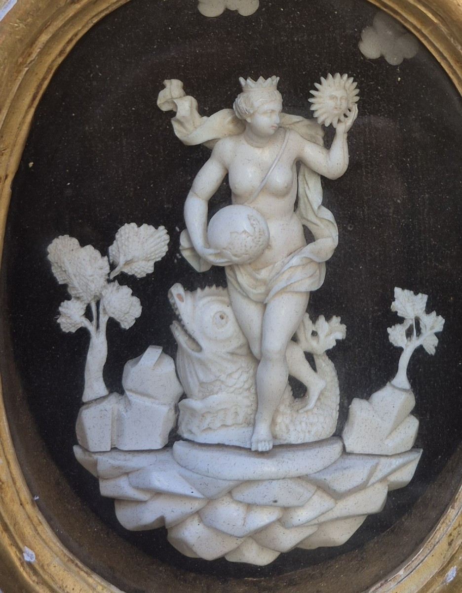 Allegory, Ivory Relief, Trapani, Sicily, 18th Century, Wunderkammer-photo-2