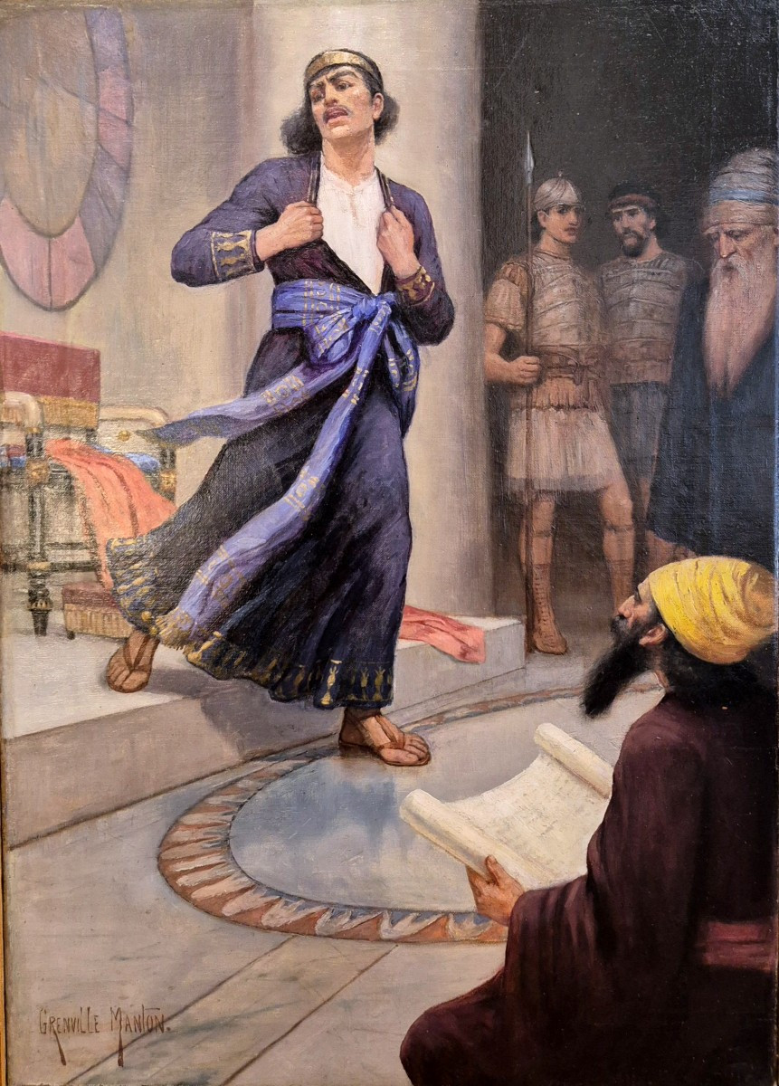 scène orientale, tableau par G. Grenville Manton Grande-Bretagne XIXème Siècle 