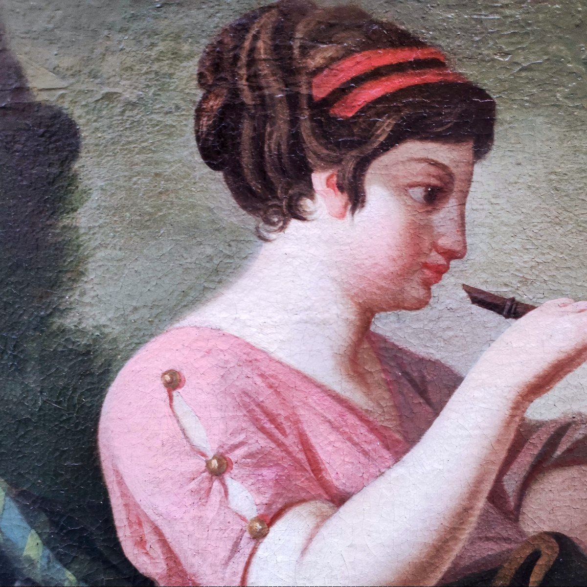 Allégorie De La Musique, Tableau Huile Sur Toile, Italie Fin XVIIIème Siècle  grandtour-photo-2