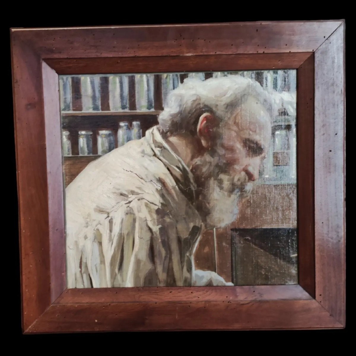 Portrait Of Chemist , Painting Italy Beginning XXth Century 