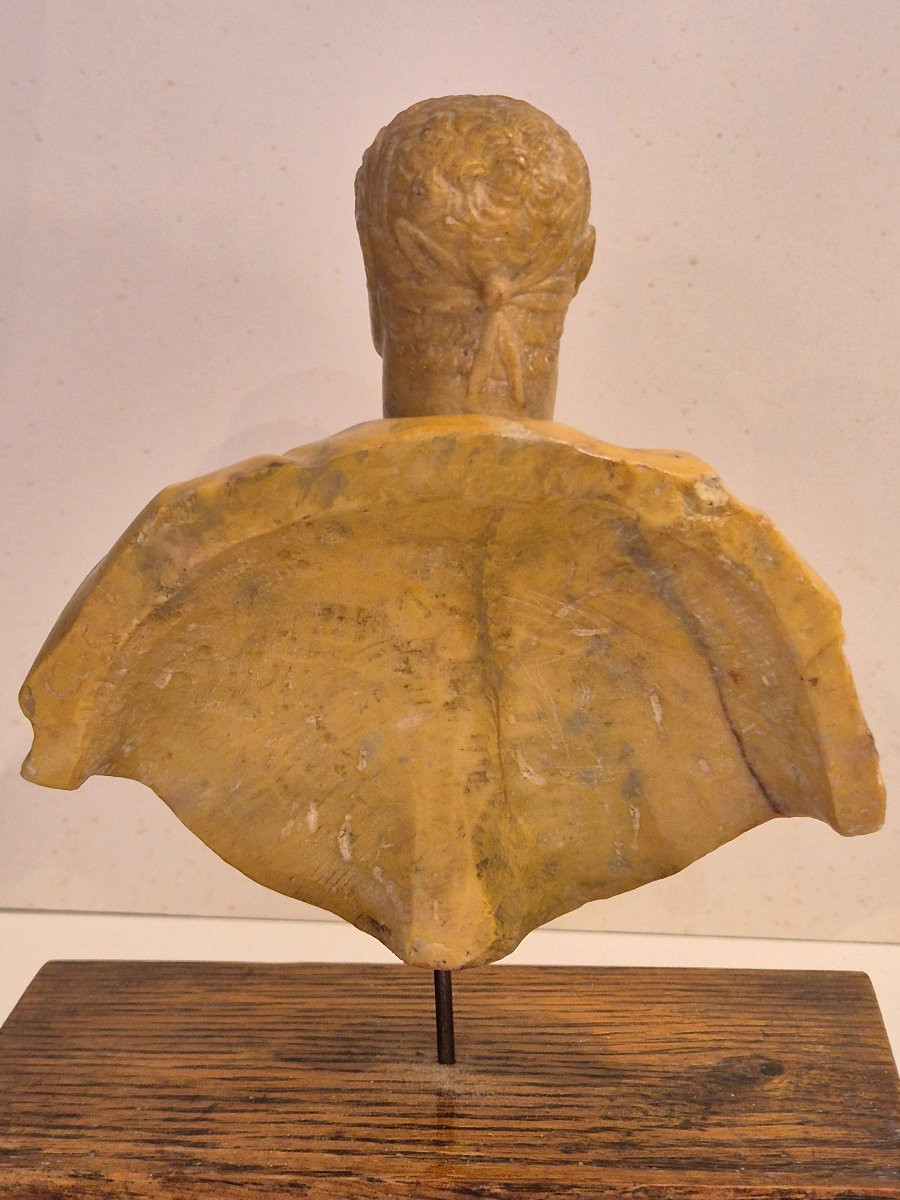 Marble Roman Emperor Bust Giallo Antico Grand Tour-photo-2