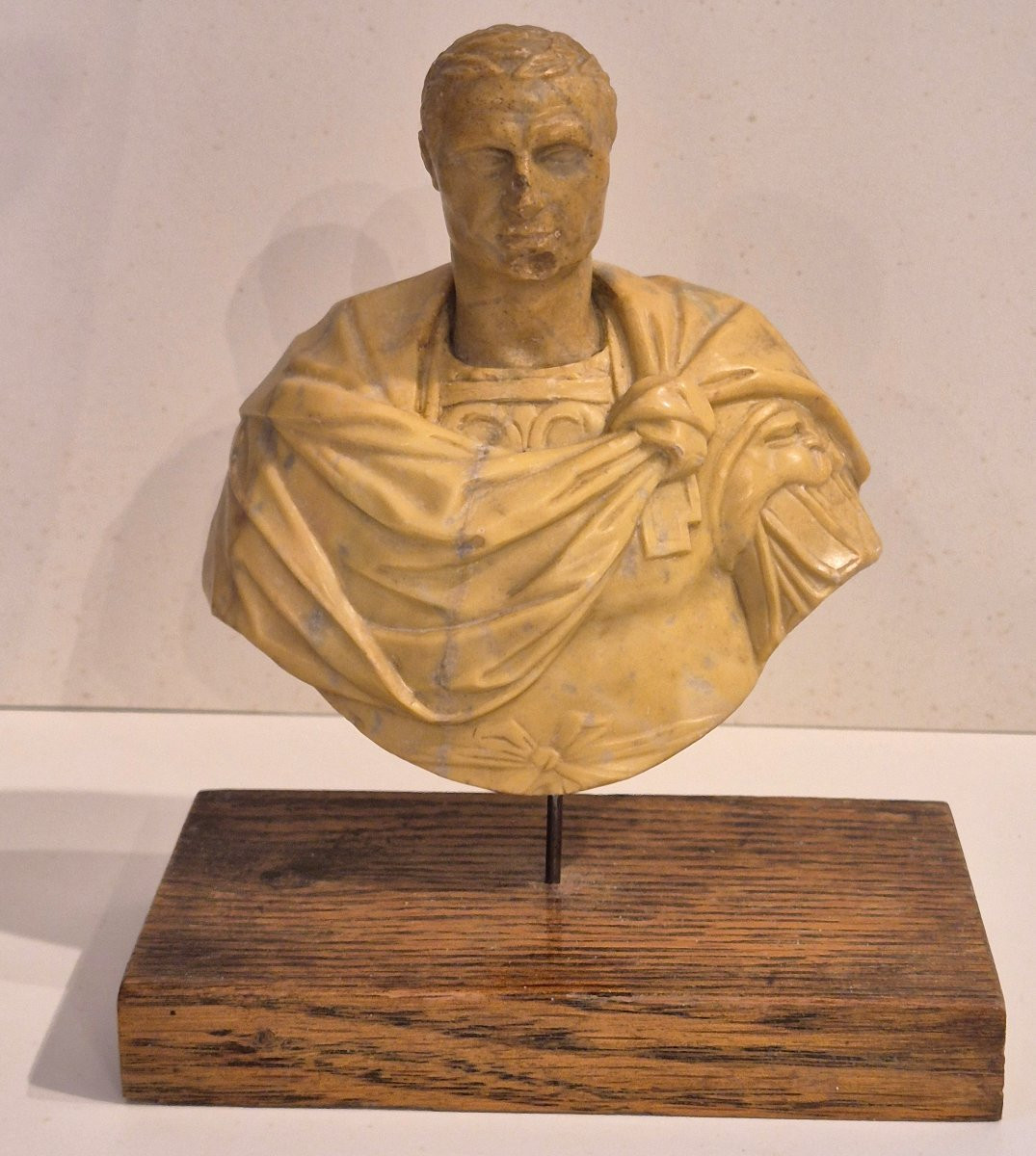 Marble Roman Emperor Bust Giallo Antico Grand Tour-photo-3