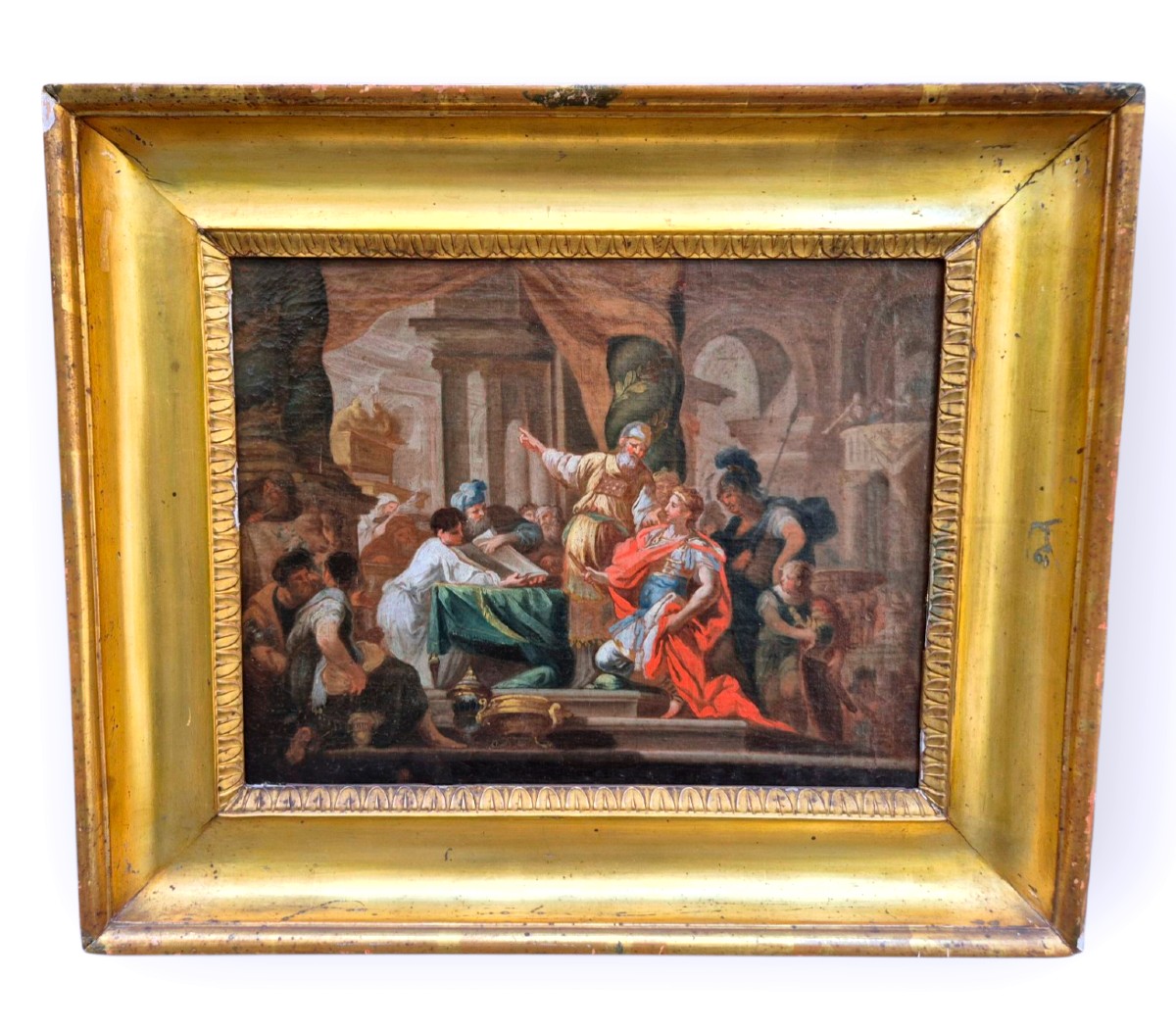 paire de scènes de l'histoire antique, Tableaux Rome XVIIIème Siècle Grandtour-photo-3