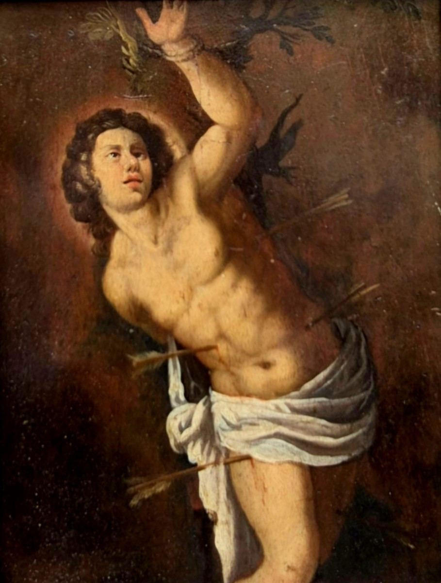Saint Sébastien, Tableau, Italie XVIIème Siècle 