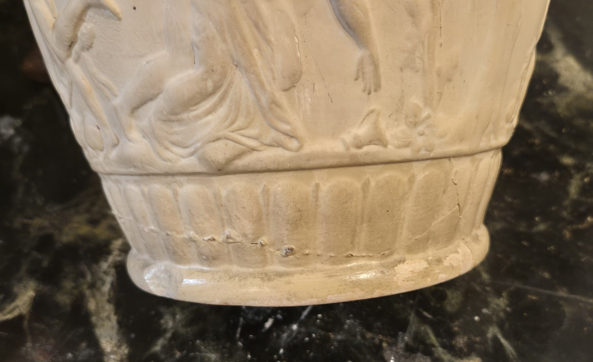 cratère avec danses dionysiaques, terre cuite , Italie XIXème Siècle -photo-1