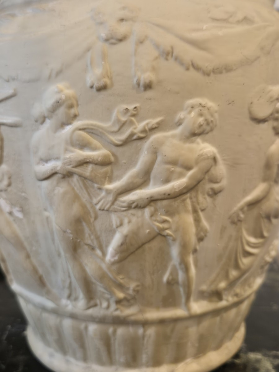 cratère avec danses dionysiaques, terre cuite , Italie XIXème Siècle -photo-2