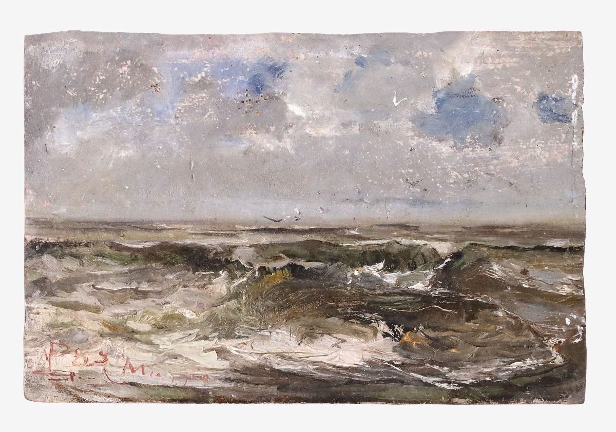 Pair De Paysages, Montecarlo Et Bordighera , Tableaux Par P. Mariani,  Italie   XIXème Siècle  -photo-3