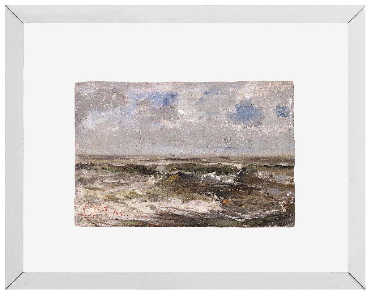 Pair De Paysages, Montecarlo Et Bordighera , Tableaux Par P. Mariani,  Italie   XIXème Siècle  -photo-2
