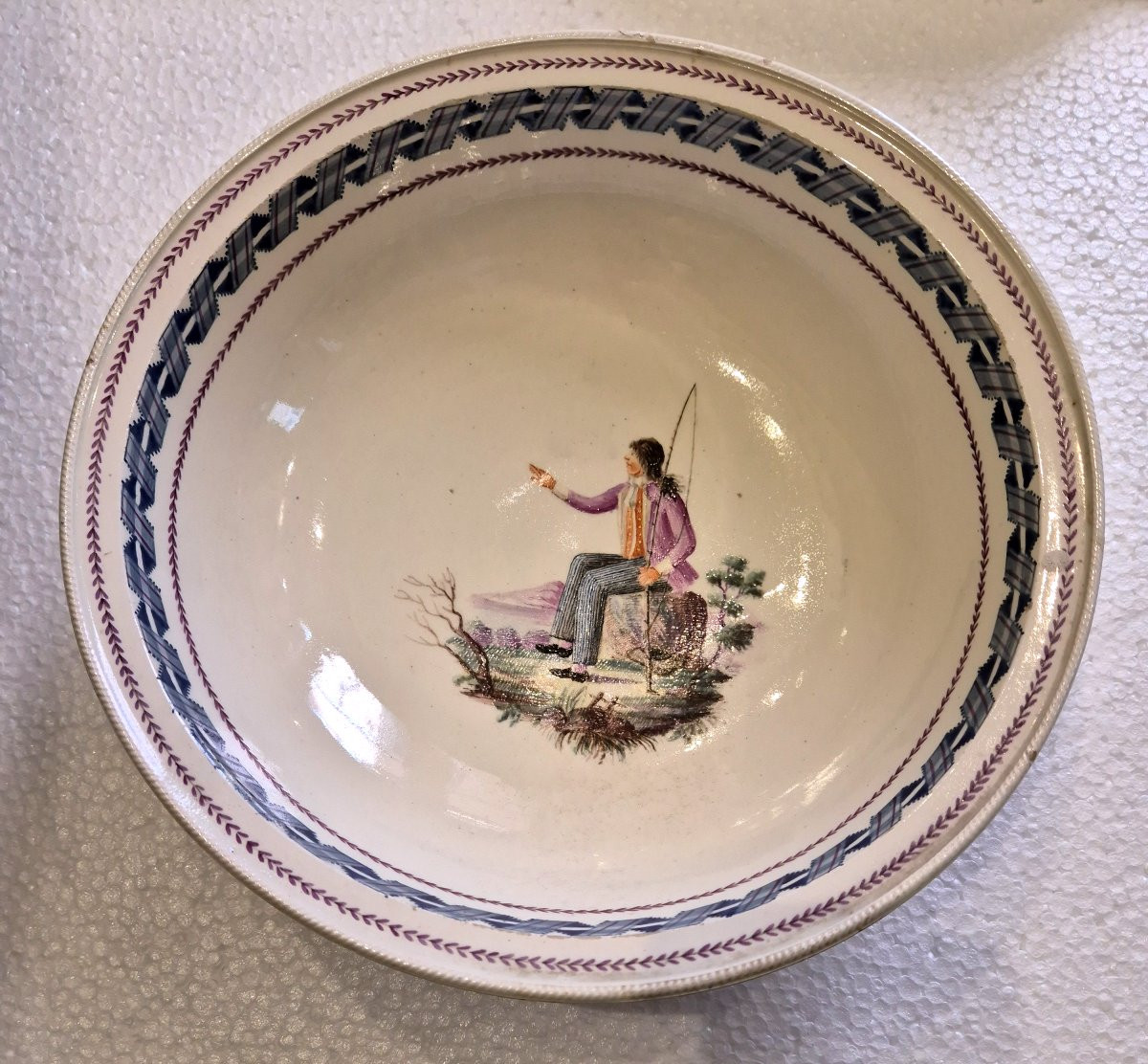 Four Fayence Bowls Naples Migliuolo Giustiniani Manufacture XIX Century-photo-2