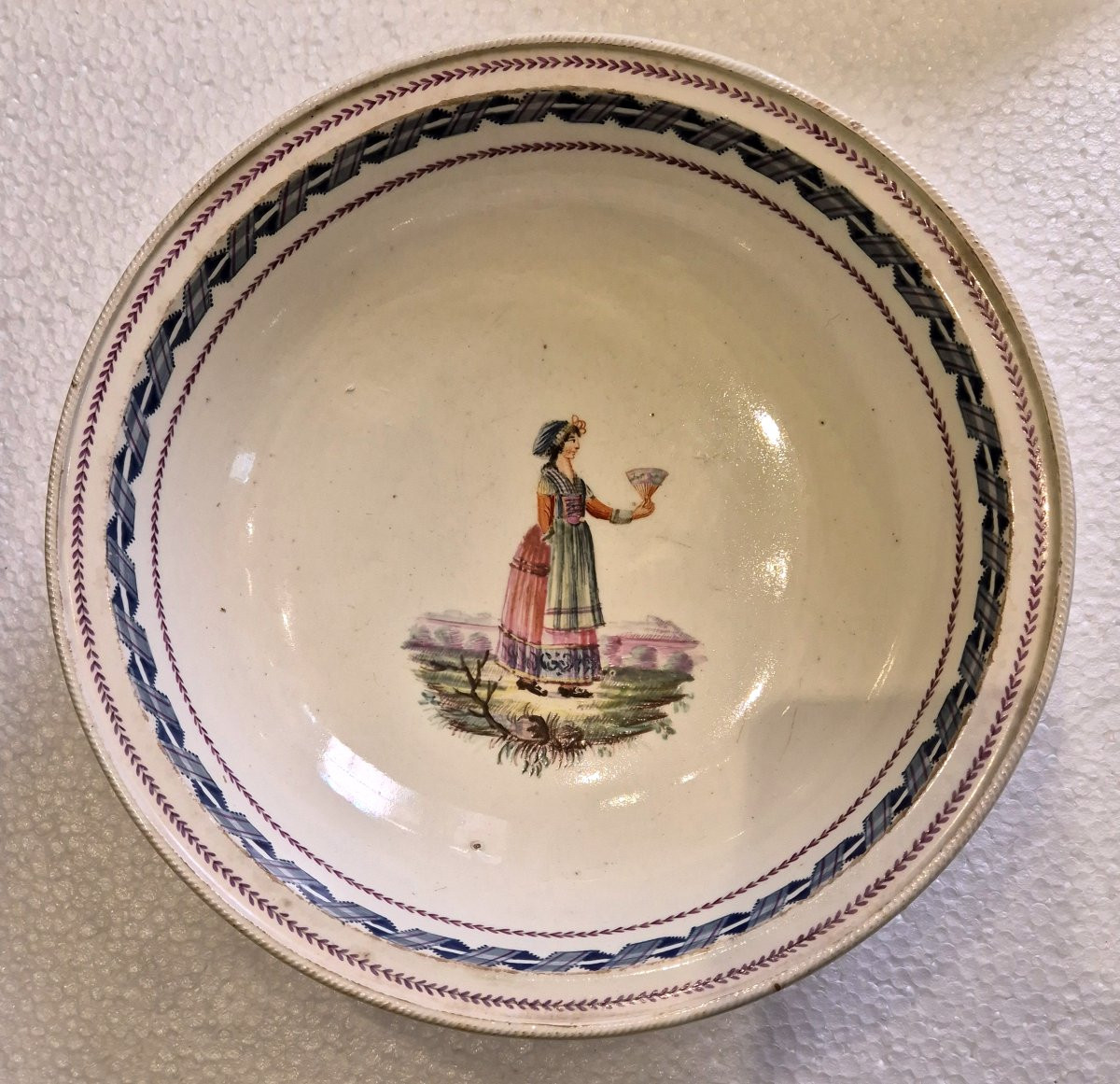 Four Fayence Bowls Naples Migliuolo Giustiniani Manufacture XIX Century-photo-3