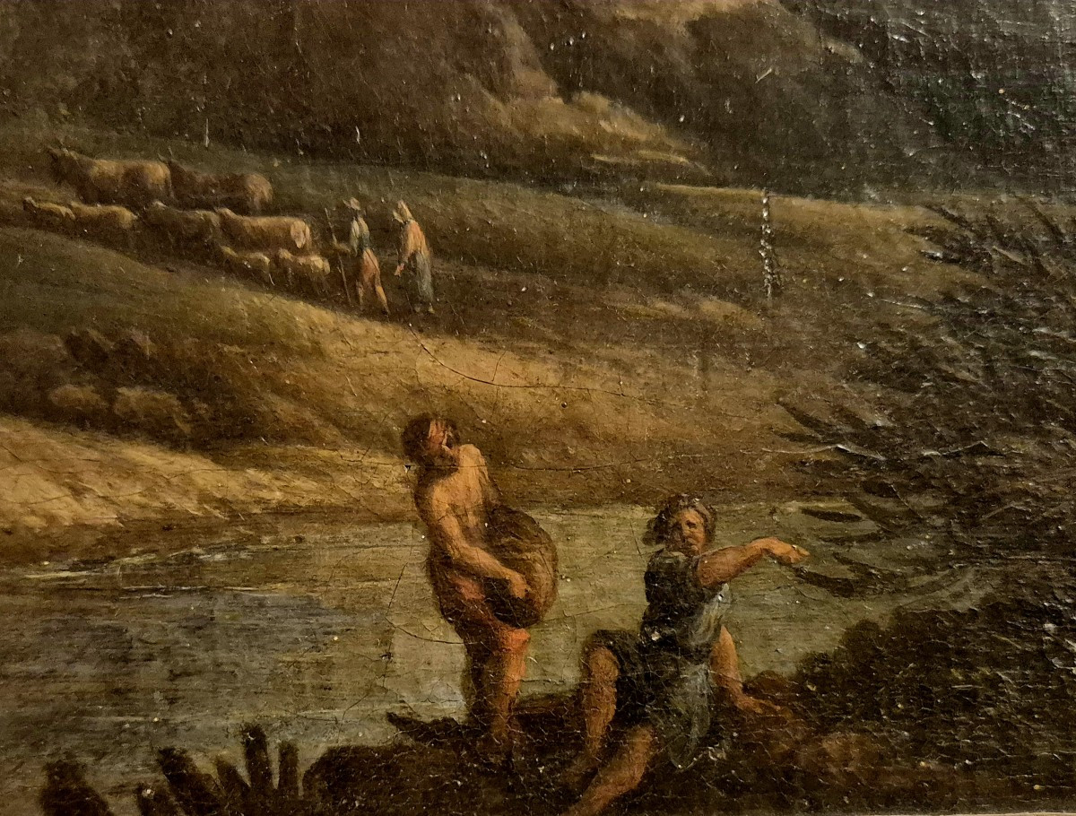 paysage italien, Grottaferrata (?), Tableau, Rome XVIIème Siècle Grandtour-photo-3