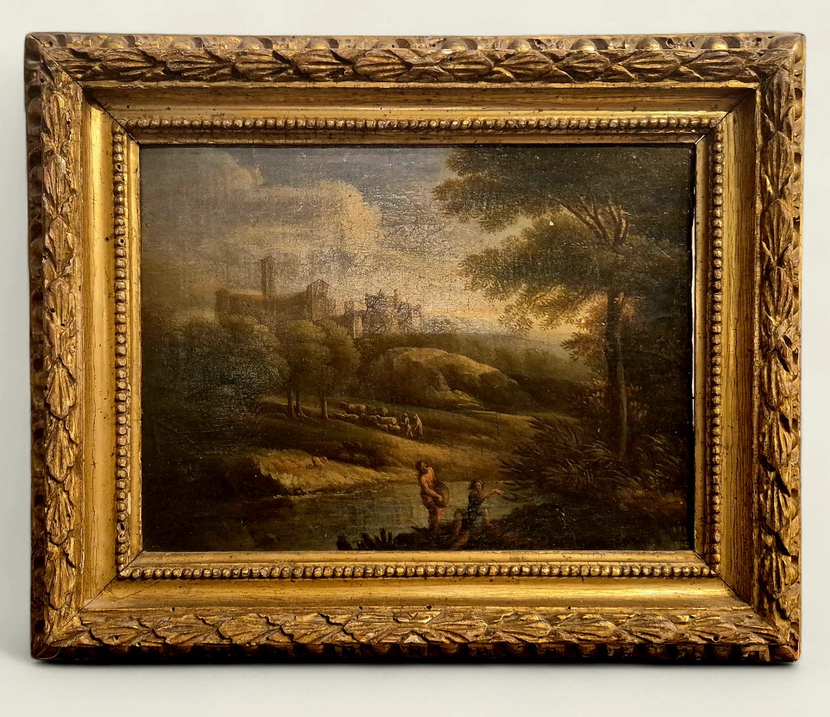 paysage italien, Grottaferrata (?), Tableau, Rome XVIIème Siècle Grandtour