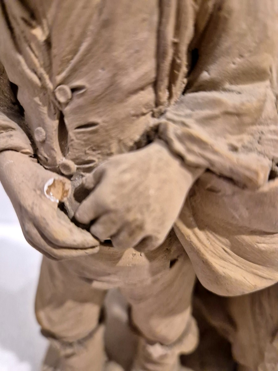 Terracotta Group Giacomo Vaccaro Caltagirone Sicily XIX Century-photo-1