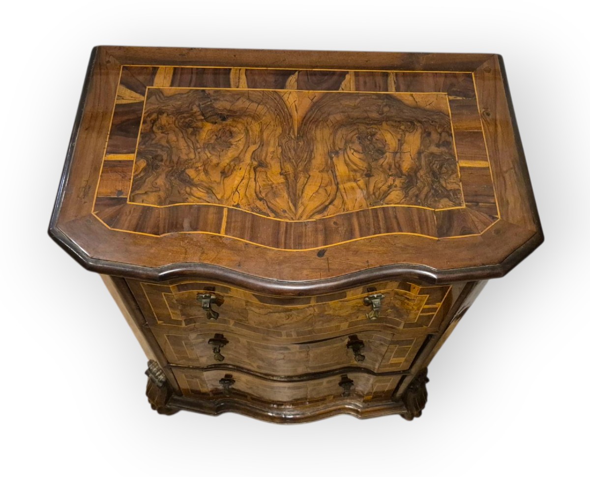 Chest Of Drawers, Wood Marqueterie, Northern Italy XVIIIth Century-photo-2