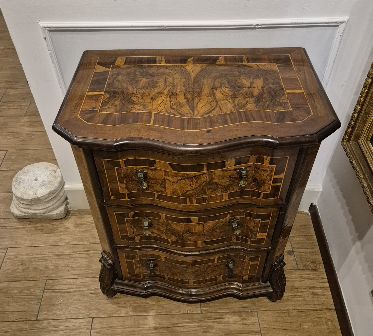 Chest Of Drawers, Wood Marqueterie, Northern Italy XVIIIth Century-photo-1