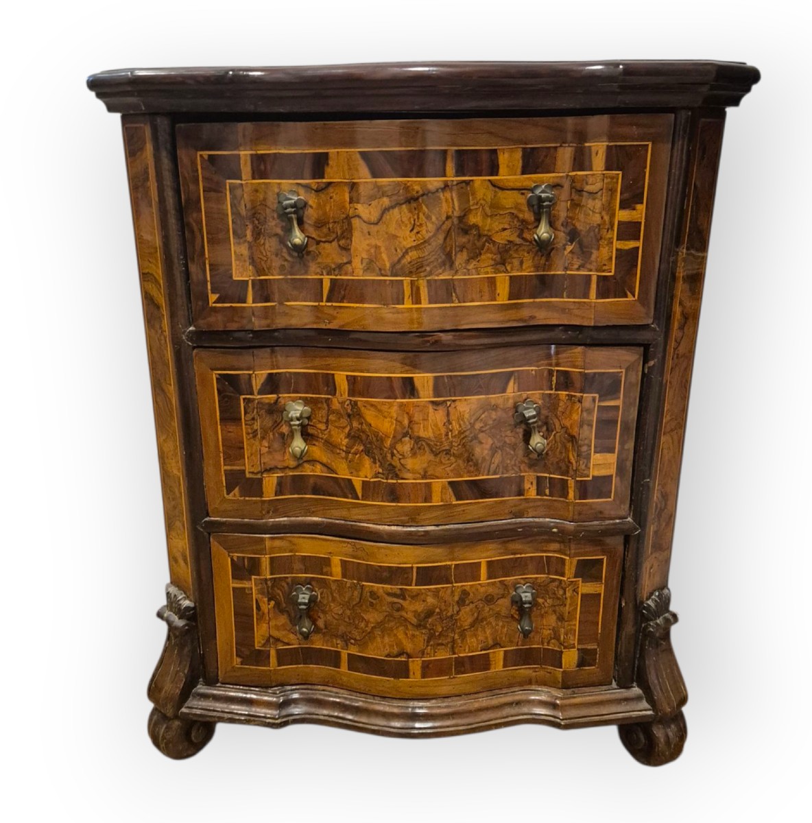Chest Of Drawers, Wood Marqueterie, Northern Italy XVIIIth Century