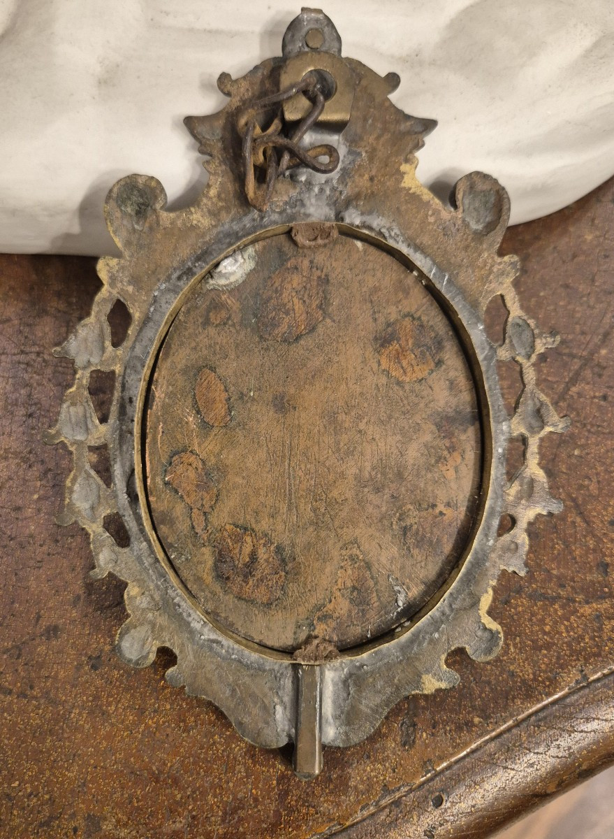 portrait d'un homme avec une lettre ou une partition, Miniature , Italie XVIIIème Siècle -photo-3